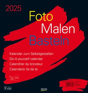 Foto-Malen-Basteln Bastelkalender schwarz groß 2025