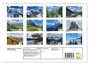 Alpenauszeit - Schöne Orte der Alpen (Wandkalender 2024 DIN A4 quer), CALVENDO Monatskalender