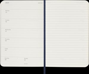 Moleskine 12 Monate Wochen Notizkalender 2024, Pocket/A6, Saphir