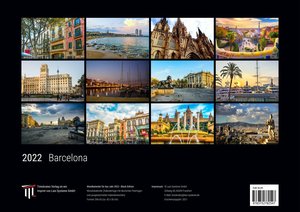 Barcelona 2022 - Black Edition - Timokrates Kalender, Wandkalender, Bildkalender - DIN A3 (42 x 30 cm)