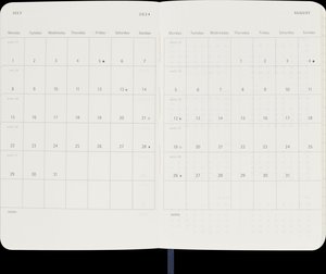 Moleskine 12 Monate Wochen Notizkalender 2024, Pocket/A6, Saphir