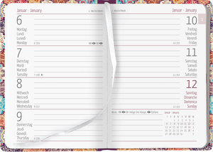Ladytimer Mini Oriental 2025 - Taschen-Kalender 8x11,5 cm - Muster - Weekly - 144 Seiten - Notiz-Buch - Alpha Edition