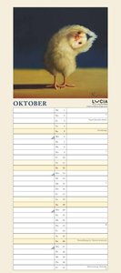 Lucia Heffernan: Yoga Chicks Planer 2025 – Wandkalender – Notiz-Kalender mit 2 Spalten – Format 22 x 49,5 cm