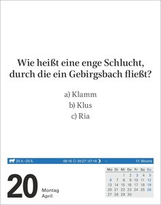 Wissen Tagesabreißkalender 2026