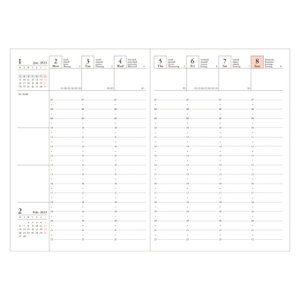 MARK\'S 2022/2023 Taschenkalender A6 vertikal, Flower Pattern, Navy