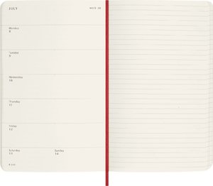 Moleskine 12 Monate Wochen Notizkalender 2024 - Precious & Ethical, Large/A5, Boa Rot