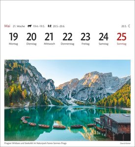 Südtirol Sehnsuchtskalender 2025 - Wochenkalender mit 53 Postkarten