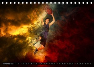 Basketball Fantasiewelten (Tischkalender 2023 DIN A5 quer)