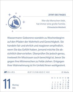 Wassermann Sternzeichenkalender 2026