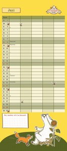Schule der magischen Tiere Familienkalender 2025 - Wandkalender - Familienplaner mit 5 Spalten - Format 22 x 49,5 cm