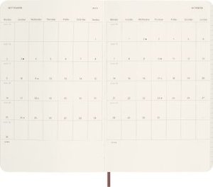 Moleskine 12 Monate Wochen Notizkalender 2024 - Precious & Ethical, Large/A5, Boa Rot