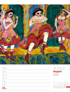Kunstwelt - Impressionismus und Klassische Moderne - Wochenplaner Kalender 2024