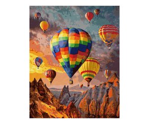 Schipper 609130858 - Malen nach Zahlen, Heißluftballons, 40 x 50 cm