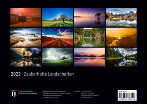 Zauberhafte Landschaften 2022 - Black Edition - Timokrates Kalender, Wandkalender, Bildkalender - DIN A4 (ca. 30 x 21 cm)