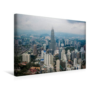 Premium Textil-Leinwand 45 cm x 30 cm quer Blick über Kuala Lumpur