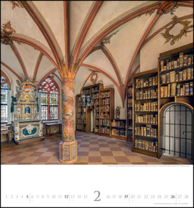 Bibliotheken 2023 - Wand-Kalender - Foto-Kalender - 45x48 - Bücher