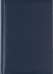 Buchkalender Balacron blau 2023 - Büro-Kalender A5 - Cheftimer - 1 Tag 1 Seite - 352 Seiten - Balacron-Einband - Alpha Edition