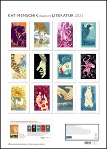Kat Menschik illustriert Literatur – Literarischer Posterkalender in Bildern 2023 – Wand-Kalender von DUMONT – Format 50 x 70 cm