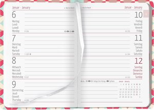 Ladytimer Mini Retro 2025 - Taschen-Kalender 8x11,5 cm - Muster - Weekly - 144 Seiten - Notiz-Buch - Alpha Edition