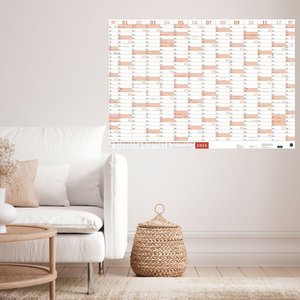 Mega-Posterplaner, rot 2026
