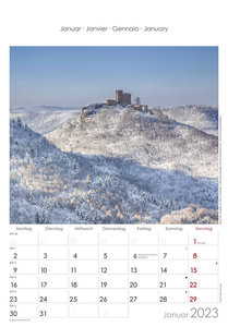 Rheinland-Pfalz 2023 - Bild-Kalender 23,7x34 cm - Regional-Kalender - Wandkalender - mit Platz für Notizen - Alpha Edition