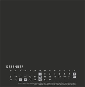 Bastelkalender 2024 Premium schwarz groß. Blanko-Kalender zum Basteln mit extra Titelblatt für eine persönliche Gestaltung. Foto- und Bastelkalender 2024.