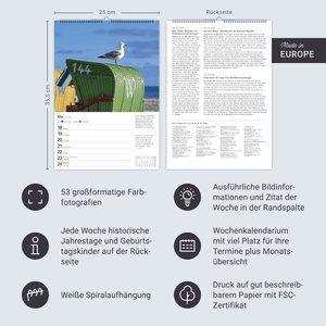 Deutsche Küsten Wochenplaner 2026 - Eine Reise in 53 Bildern