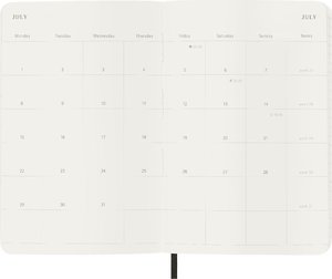 Moleskine 12 Monate Monats Notizkalender 2024, Pocket/A6, Schwarz