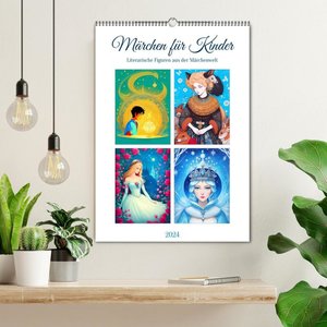 Märchen für Kinder (Wandkalender 2024 DIN A2 hoch), CALVENDO Monatskalender