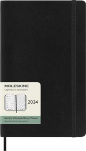 Moleskine 12 Monate Wochen Notizkalender 2024, Large/A5, Schwarz