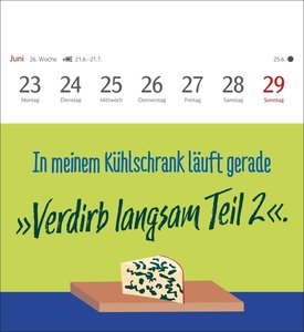 Der fette Vogel bricht den Ast Postkartenkalender 2025 - Wochenkalender - 53 Karten mit frechen Sprüchen