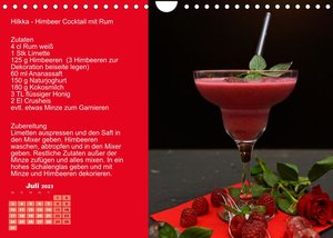 Faszination rote Cocktails (Wandkalender 2023 DIN A4 quer)