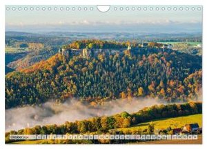Die Festung Königstein im Wandel der Jahreszeiten (Wandkalender 2024 DIN A4 quer), CALVENDO Monatskalender
