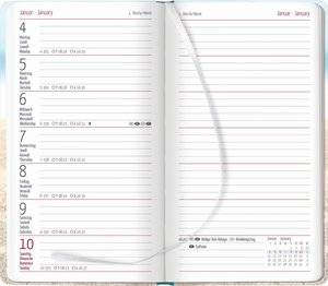 Ladytimer Slim Sea Star 2023 - Taschen-Kalender 9x15,6 cm - Seestern - Weekly - 128 Seiten - Notiz-Buch - Alpha Edition