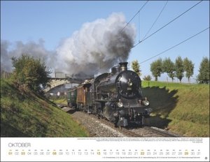 Feurige Dampfloks Posterkalender 2023. Besonderer Wandkalender mit 12 traumhaften Fotos von kraftvollen Lokomotiven. Foto-Kalender 2023. 44x34 cm.