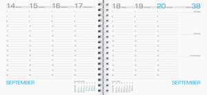 Wochenbuch Assessor 2023 - Bürokalender 15,8x14,7 cm - 1 Woche auf 2 Seiten - mit Ringbindung - Buchkalender - Notizbuch - 790-0098