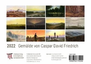 Gemälde von Caspar David Friedrich 2022 - Timokrates Kalender, Tischkalender, Bildkalender - DIN A5 (21 x 15 cm)