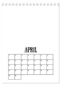 DIY Bastel-Kalender zum Selbstgestalten -immerwährend hochkant weiß- (Tischkalender 2024 DIN A5 hoch), CALVENDO Monatskalender