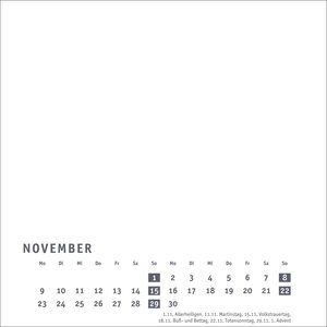 Premium-Bastelkalender weiß klein 2026