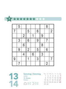Stefan Heine Sudoku mittel bis schwierig 2024 - Tagesabreißkalender -11,8x15,9 - Rätselkalender - Knobelkalender