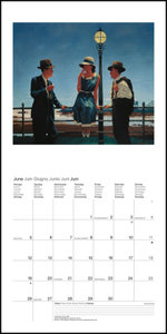 Jack Vettriano 2023 - Wand-Kalender - Mini-Broschürenkalender - 17,5x17,5 - 17,5x35 geöffnet - Kunst-Kalender