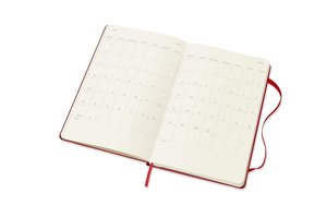 Moleskine 12 Monate Wochen Notizkalender 2022 Large/A5, Scharlachrot