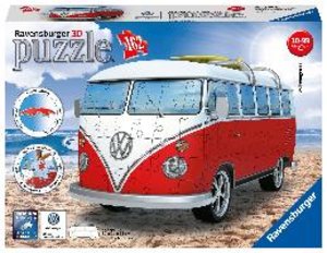 Ravensburger 3D Puzzle 12516 - Volkswagen T1 - Surfer Edition - Der beliebte VW Bulli mit Surfbrett - für Erwachsene und Kinder ab 8 Jahren