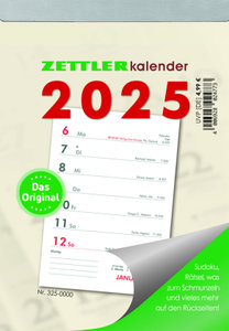 Wochenabreißkalender 2025 - 10,5x14,6 cm - 1 Woche auf 1 Seite - mit Sudokus, Rezepten, Rätseln uvm. auf den Rückseiten - Bürokalender 325-0000