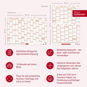 Mega-Posterplaner, rot 2026