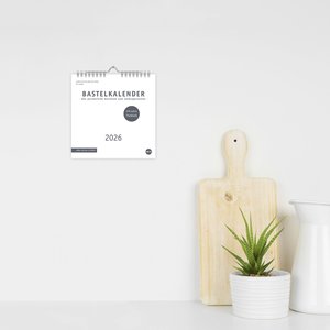 Premium-Bastelkalender weiß klein 2026