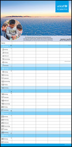 UNICEF 2023 Familienplaner - Familien-Timer - Termin-Planer - Kinder-Kalender - Familien-Kalender - Wohltätigkeits-Kalender - 22x45