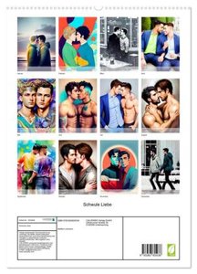 Schwule Liebe (hochwertiger Premium Wandkalender 2024 DIN A2 hoch), Kunstdruck in Hochglanz
