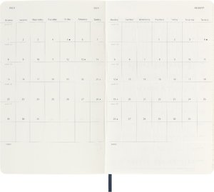 Moleskine 12 Monate Tageskalender 2024, Large/A5, Saphir