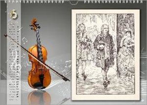 Komponisten-Kalender, Bach-Kalender, Musik-Kalender 2023, DIN A3